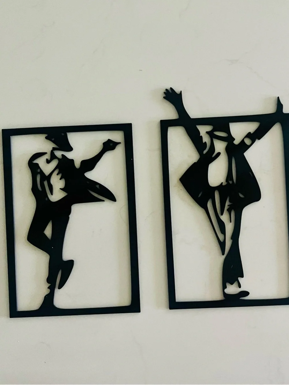 Black Silhouette Dancer Wall Art Set - Home Wall Decor